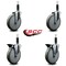 Service Caster 6'' Gray Poly Wheel Swivel 1'' Expanding Stem Caster Set 2 Brakes, 4PK SCC-EX20S614-PPUB-2-PLB-2-1 - alternate 3